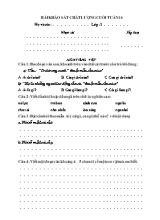 Bài khảo sát chất lượng cuối Tuần 16 Lớp 2